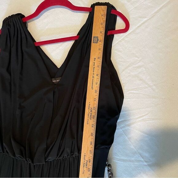 NWT JONES NEW YORK BLACK DRESS WITH BEAD BELT SIZE 16 - Picture 12 of 13